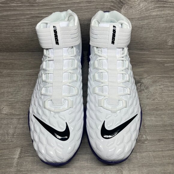 Nike Force Savage Pro 2 Shark Mens SZ 16 White Purple Football Cleats BV5448-103 - Picture 3 of 11